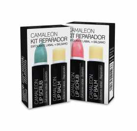 Camaleon Kit Reparador Lip Scrub Fresa + Lipbalm 4 Gr