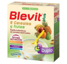Blevit Plus Duplo 8 Cereales con miel y frutas 2 uds 300 gr